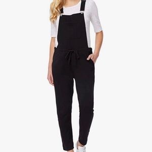 Black linen overalls